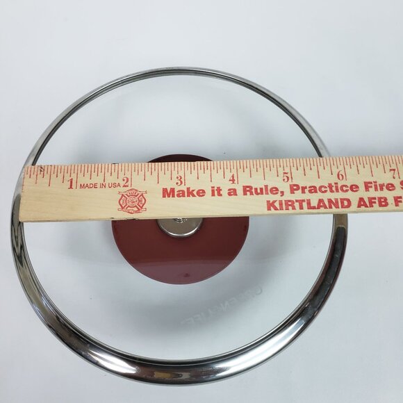 Green Life Tempered Glass Replacement Lid Only Red 6" EXCELLENT CONDITION!!! - Picture 4 of 4